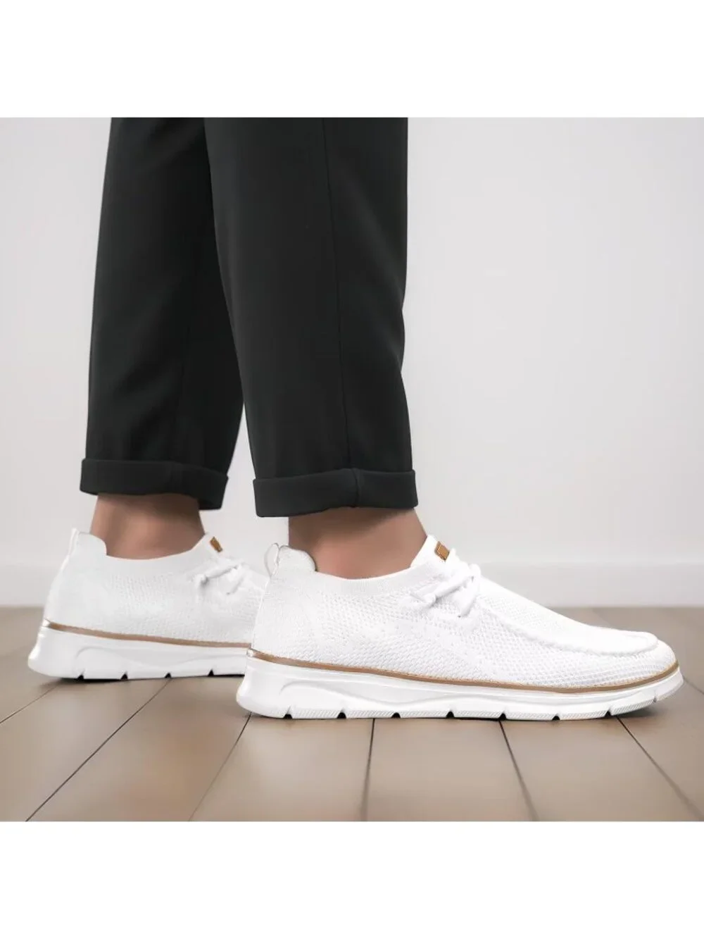 Men's White Slip On Loafers Comfortable Boat Casual Walking Sneakers Shoes